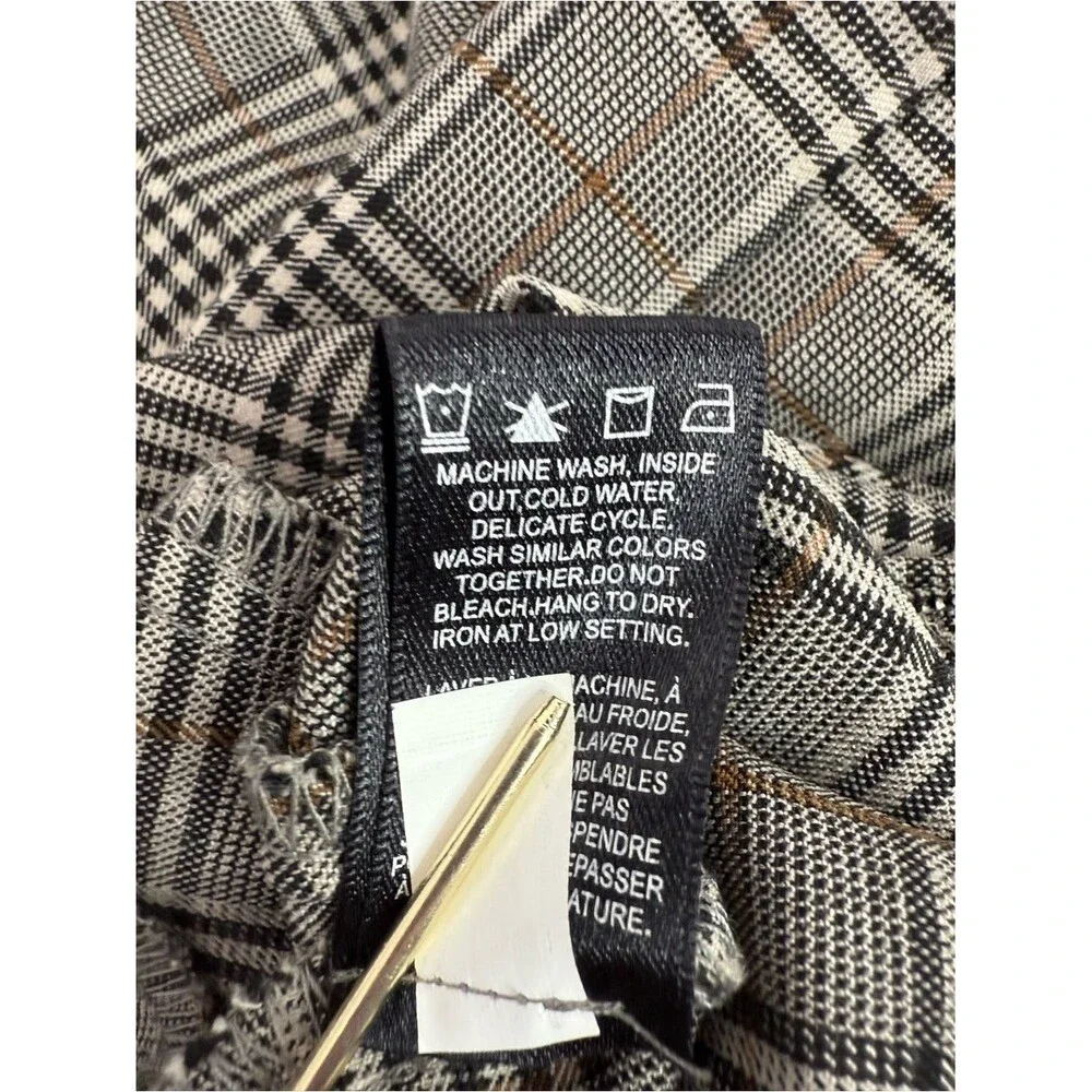RW&CO. Skirt striped Plaid Pencil Skirt in Brown, Black and Cream
